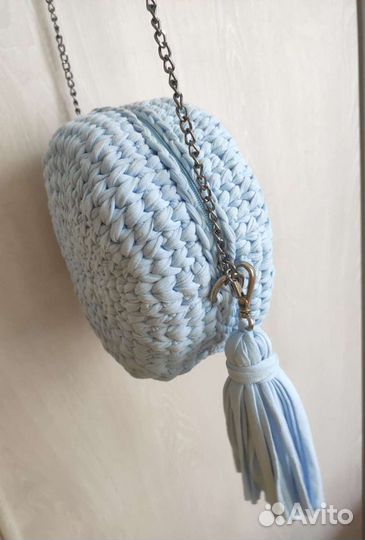 Вязаная сумка (трикотажная пряжа)