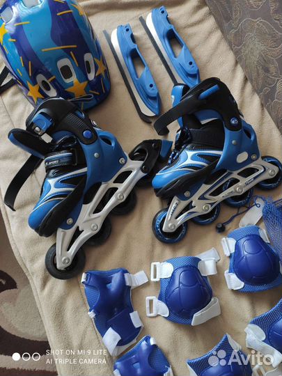 Детские коньки, ролики и защита