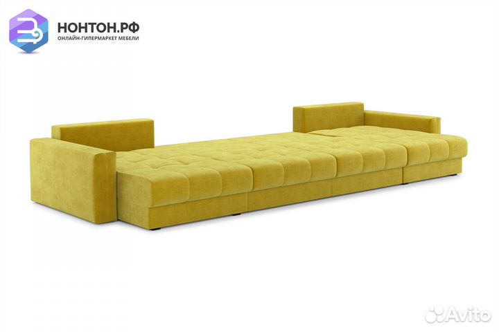 Диван п-образный тик-так Монарх М2О2 горчичный
