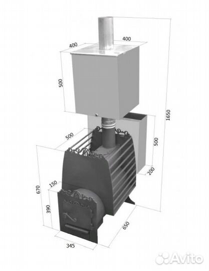 Печь для бани, печь банная, печка 8 мм