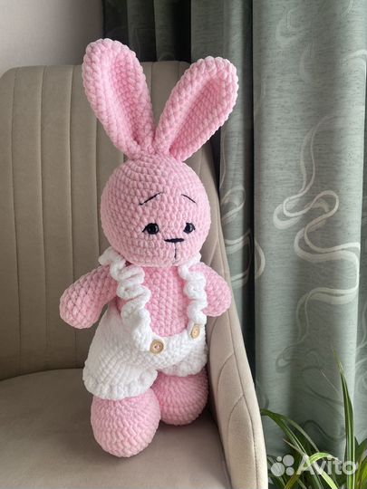 Мягкая игрушка заяц Вязаные игрушки