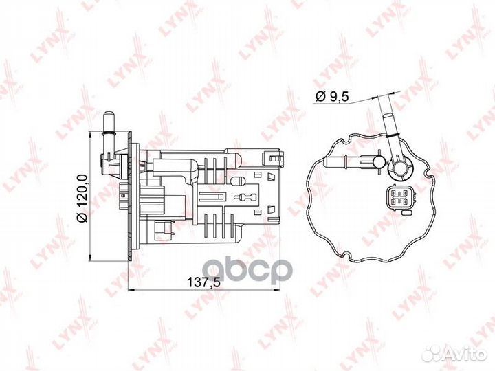 Фильтр топливный LF967M lynxauto