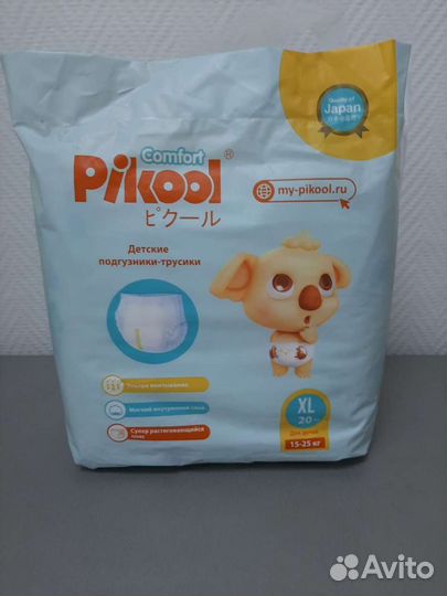 Подгузники-трусики Pikool Comfort размер XL 20шт