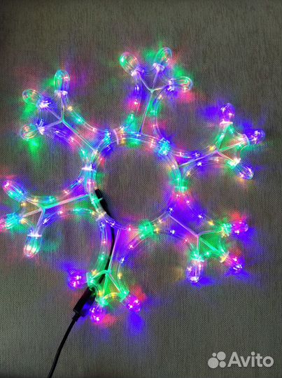 Светодиодная снежинка, 55-60 см, морозоустойчива