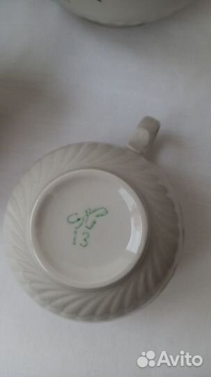 Сервиз чайный СССР рождественский цветок