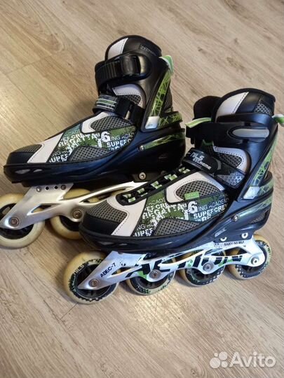 Роликовые коньки (Р. 39-41) + оригинальная защита