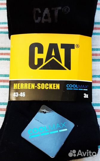 Термоноски 3x Caterpillar CoolMax Lycra 39-46 NEW