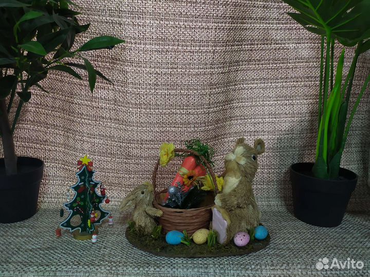 Игрушки сувениры из натуральной соломы