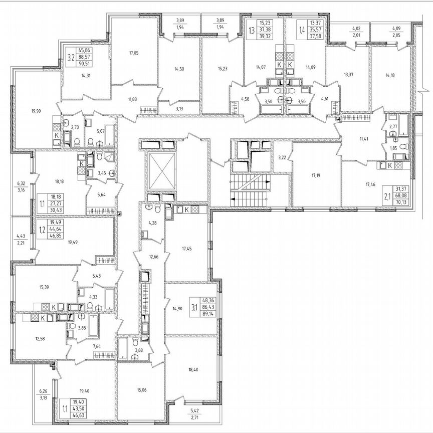 1-к. квартира, 46,6 м², 3/8 эт.