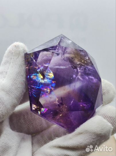 Аметрин ограненный камень сувенир