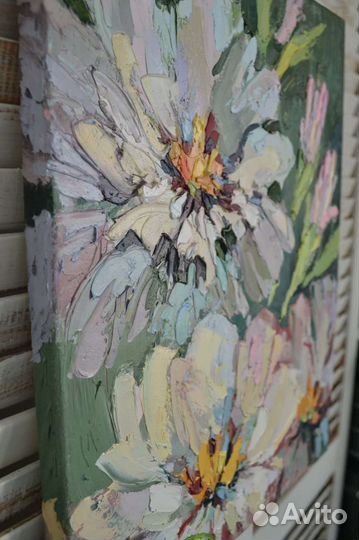 Картина маслом на холсте цветы