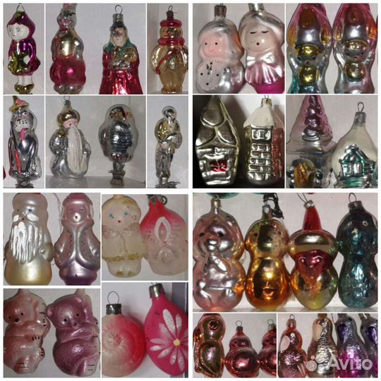 Елочные игрушки СССР прищепка и подвес