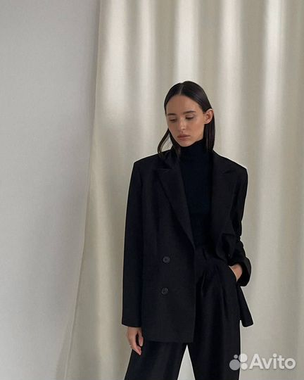 Жакет двубортный свободного силуэта fligel