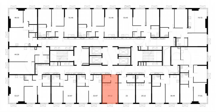 Квартира-студия, 20,1 м², 20/33 эт.