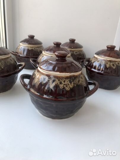 Горшок для запекания, глиняный 6 шт