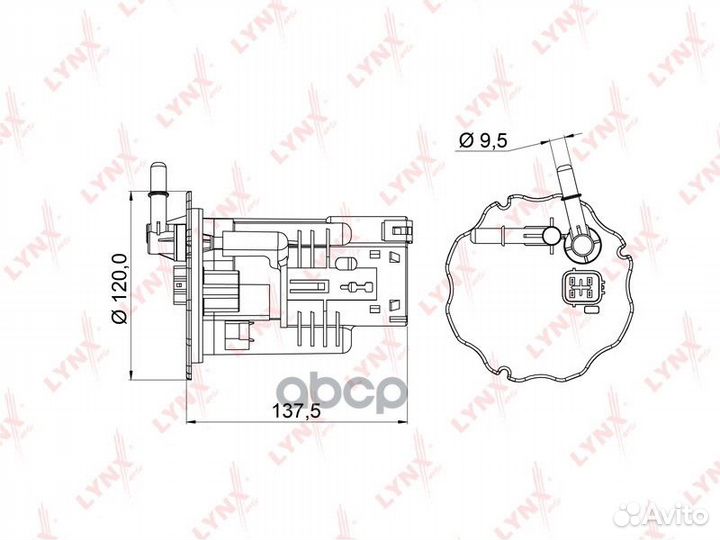 Фильтр топливный LF-967M lynxauto