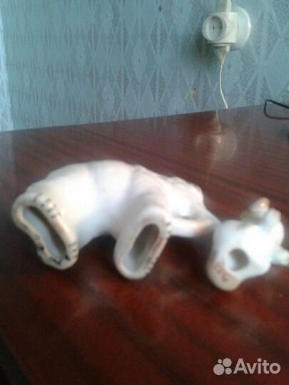 Фарфоровые статуэтки СССР слоник и собачка