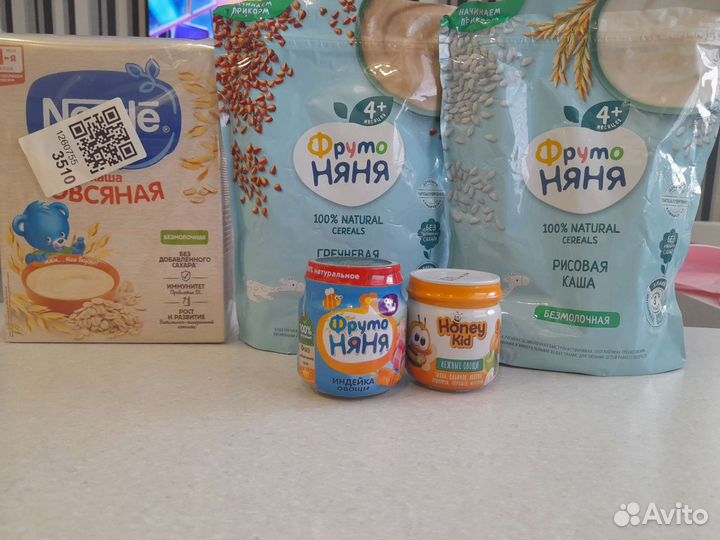 Каша безмолочная, пюре овощное и говядина