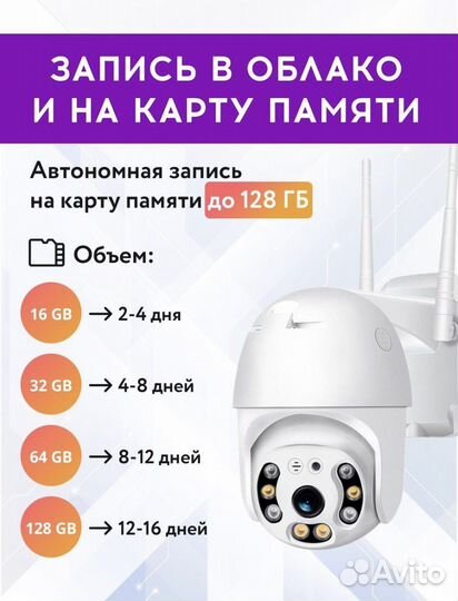 Камера видеонаблюдения wifi уличная новая