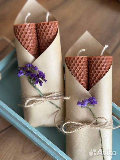 Свечи из вощины набор ручной работы