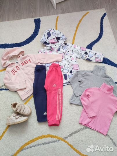 Большой пакет одежды на девочку 98