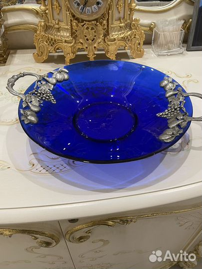 Поднос цветное стекло