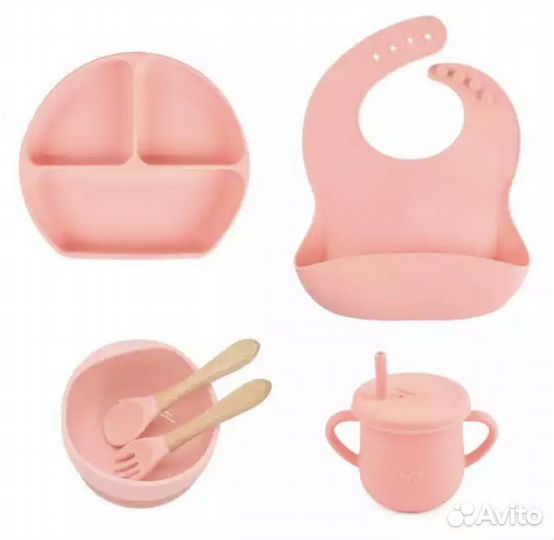 Набор детской силиконовой посуды