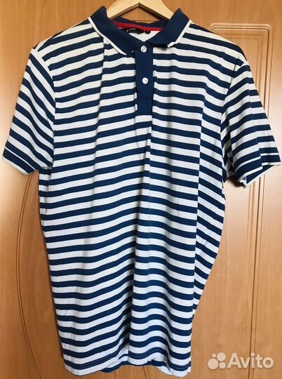 Поло футболка в полоску