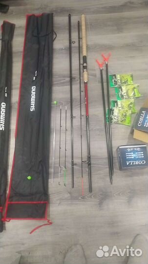 Фидерное удилище shimano в сборе