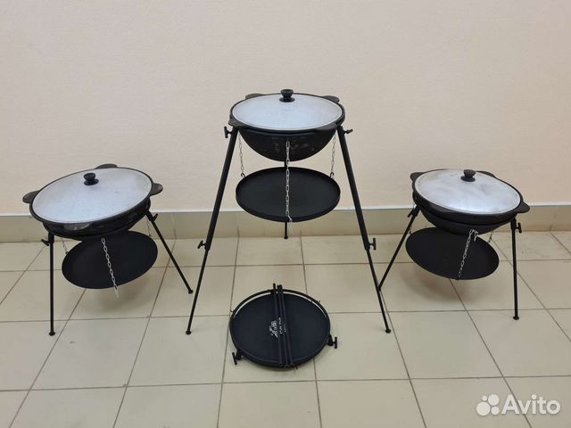 Казан чугунный / Тренога для казана с чашей