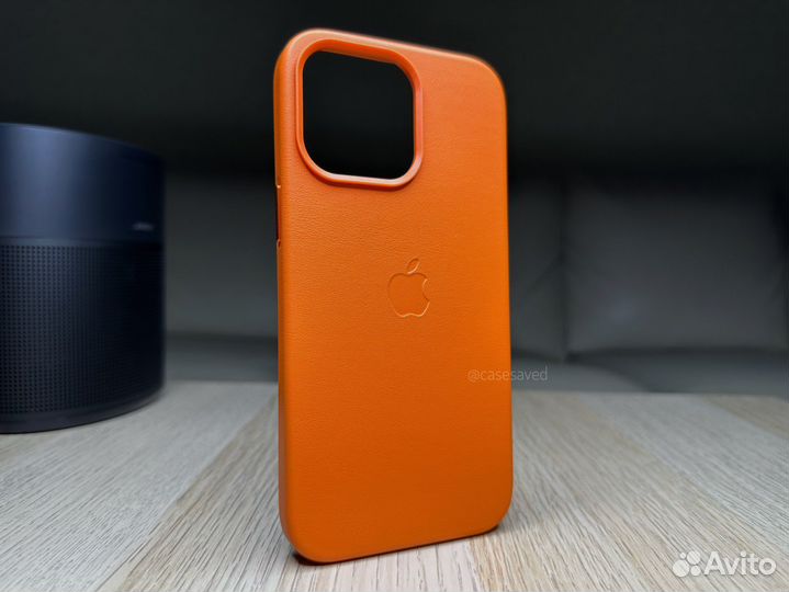 iPhone 14 Pro Max. Кожаный чехол 