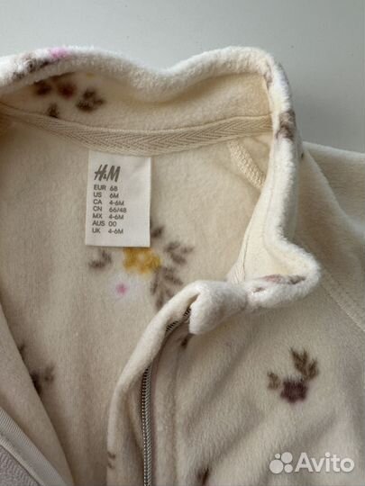 Флис для девочки hm 68-74