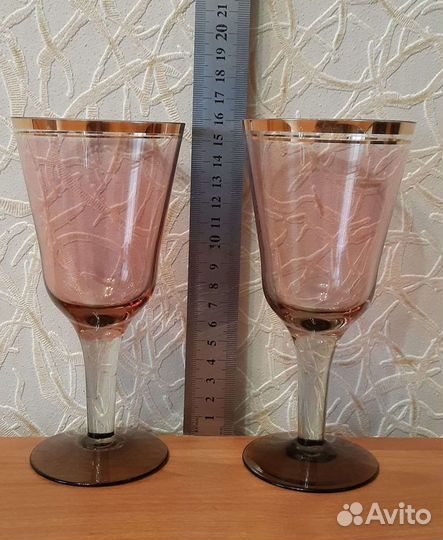 Фужеры/бокалы марганцевое стекло СССР