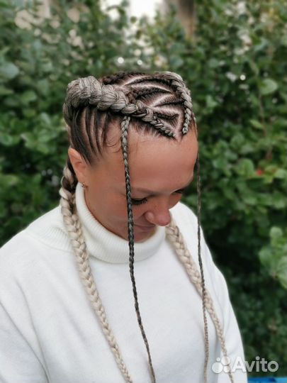Плетение кос с канекалоном. Брейды