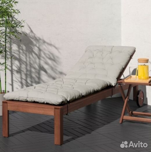 Подушка для шезлонга Куддарна Икеа серая 190х60