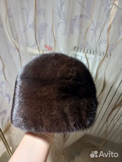 Шапка норковая женская 57 размер