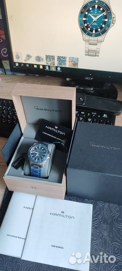 Hamilton khaki navy scuba Auto 43 мм H8250514