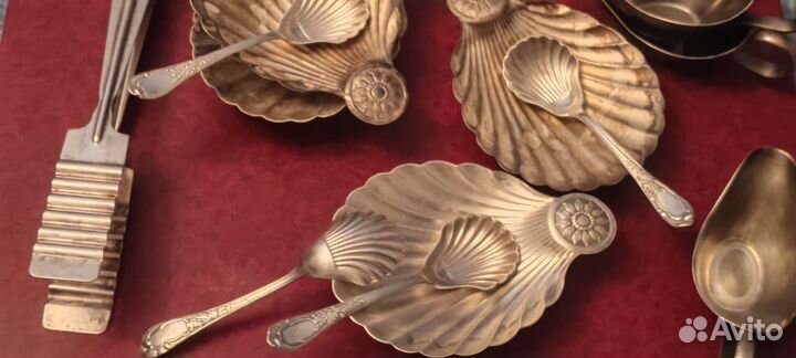 Икорница, кокильница, мельхиор СССР