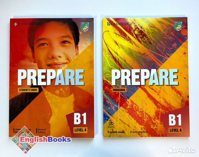 Prepare B1 level 4 комплект (SB,WB,CD) новые