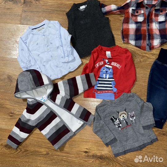 Пакет фирменных вещей на мальчика 6-9 месяцев
