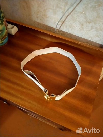 Ремень белый парадный