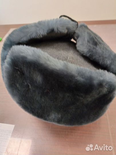 Шапка ушанка военная серая размер 62