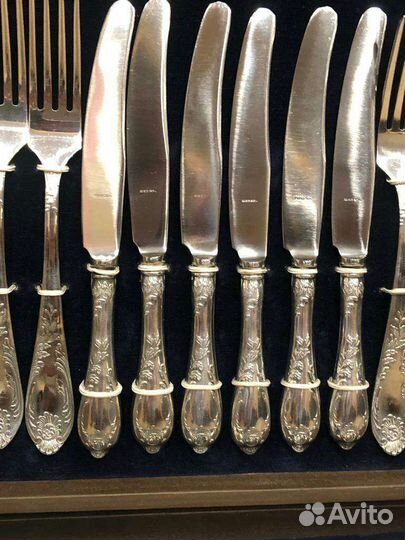 Набор столовых приборов мельхиор