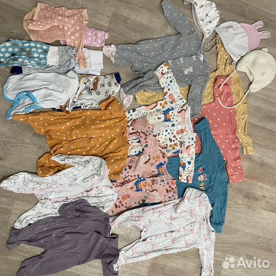 Вещи детские пакетом от 0 до 6 мес,сумка переноска