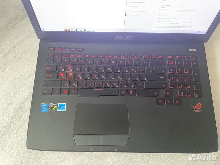 Ноутбук asus ROG G751JM