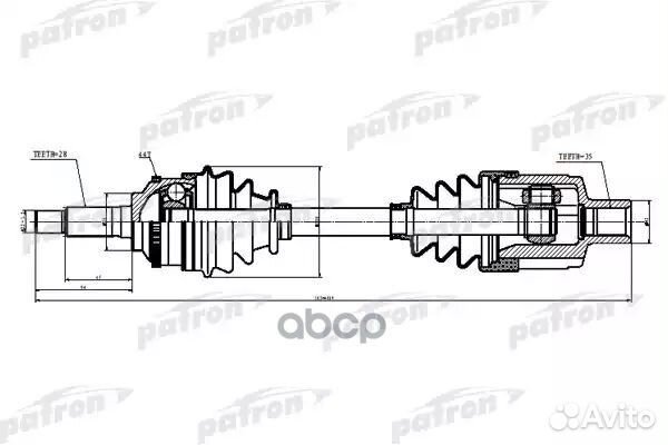 Полуось привода PDS2923 patron