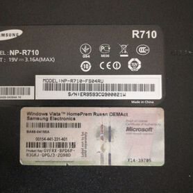 Ноутбук Samsung R710