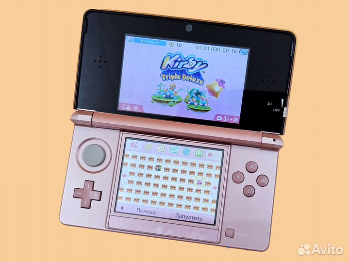 Nintendo 3DS розовая, 200 игр, 128 gb