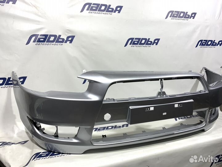 Бампер Mitsubishi lancer X(08) передний Серебристы