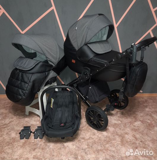 Коляска 3 в 1 Indigo Mio+F